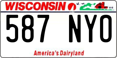 WI license plate 587NYO