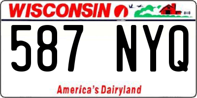 WI license plate 587NYQ