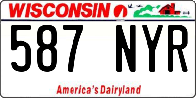 WI license plate 587NYR