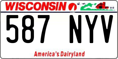 WI license plate 587NYV