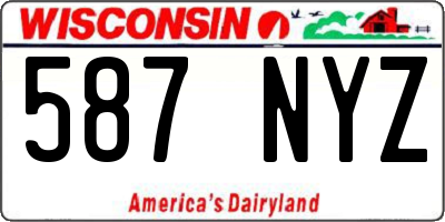 WI license plate 587NYZ