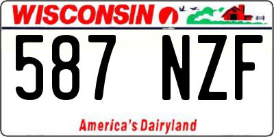 WI license plate 587NZF
