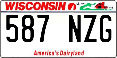 WI license plate 587NZG