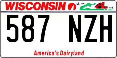 WI license plate 587NZH