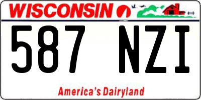 WI license plate 587NZI