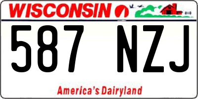 WI license plate 587NZJ