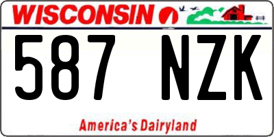 WI license plate 587NZK