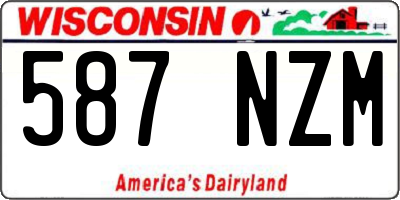 WI license plate 587NZM