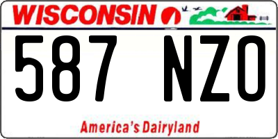 WI license plate 587NZO