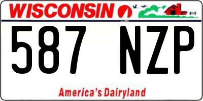 WI license plate 587NZP