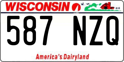 WI license plate 587NZQ