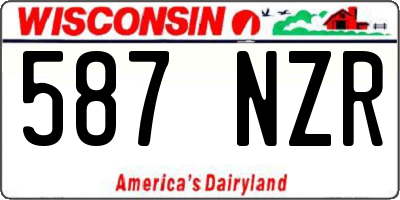 WI license plate 587NZR