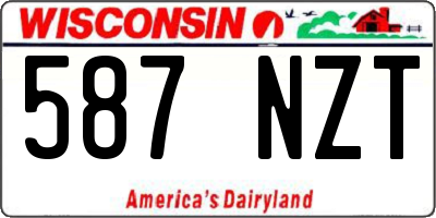 WI license plate 587NZT