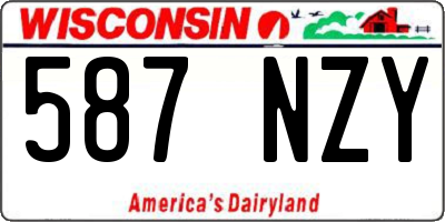WI license plate 587NZY