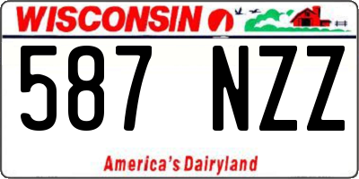 WI license plate 587NZZ