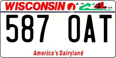 WI license plate 587OAT