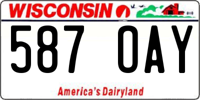 WI license plate 587OAY