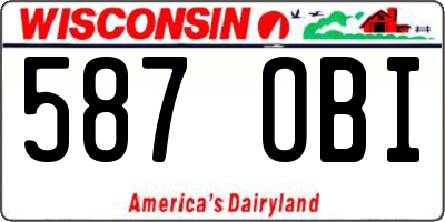WI license plate 587OBI