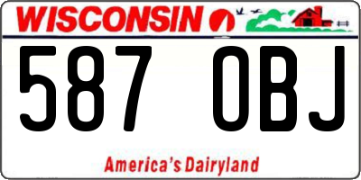 WI license plate 587OBJ