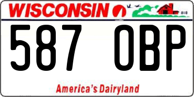 WI license plate 587OBP