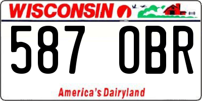 WI license plate 587OBR
