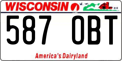 WI license plate 587OBT