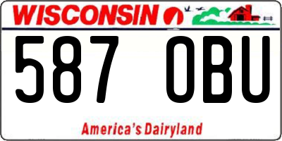 WI license plate 587OBU