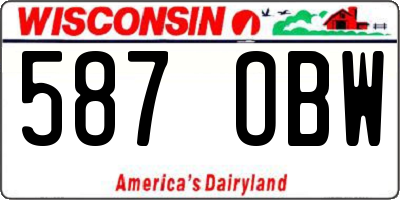 WI license plate 587OBW