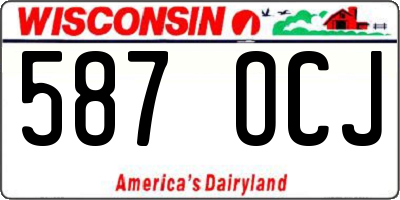 WI license plate 587OCJ