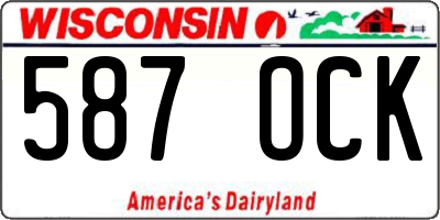 WI license plate 587OCK