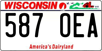 WI license plate 587OEA