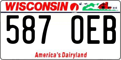 WI license plate 587OEB