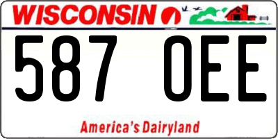 WI license plate 587OEE