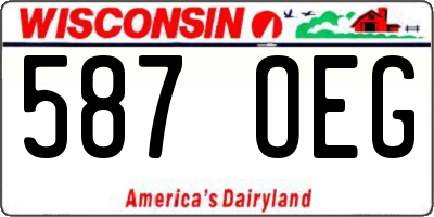 WI license plate 587OEG