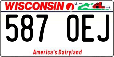 WI license plate 587OEJ