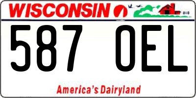 WI license plate 587OEL