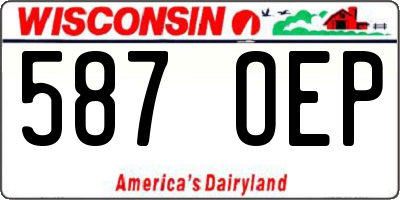 WI license plate 587OEP