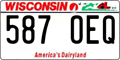 WI license plate 587OEQ
