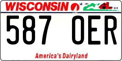WI license plate 587OER