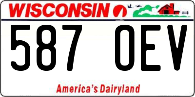 WI license plate 587OEV