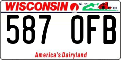 WI license plate 587OFB