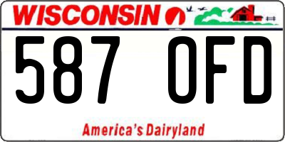 WI license plate 587OFD