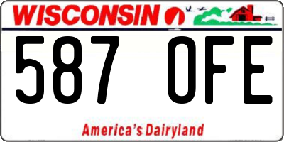 WI license plate 587OFE