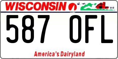 WI license plate 587OFL