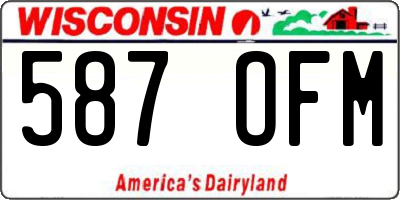 WI license plate 587OFM