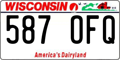 WI license plate 587OFQ