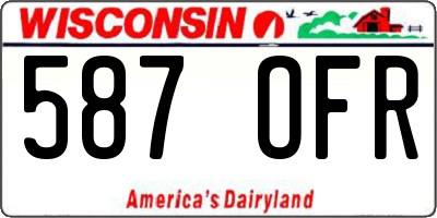 WI license plate 587OFR