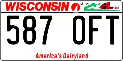 WI license plate 587OFT