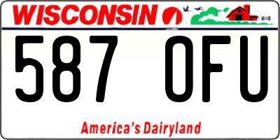 WI license plate 587OFU