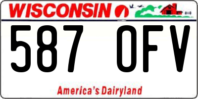 WI license plate 587OFV